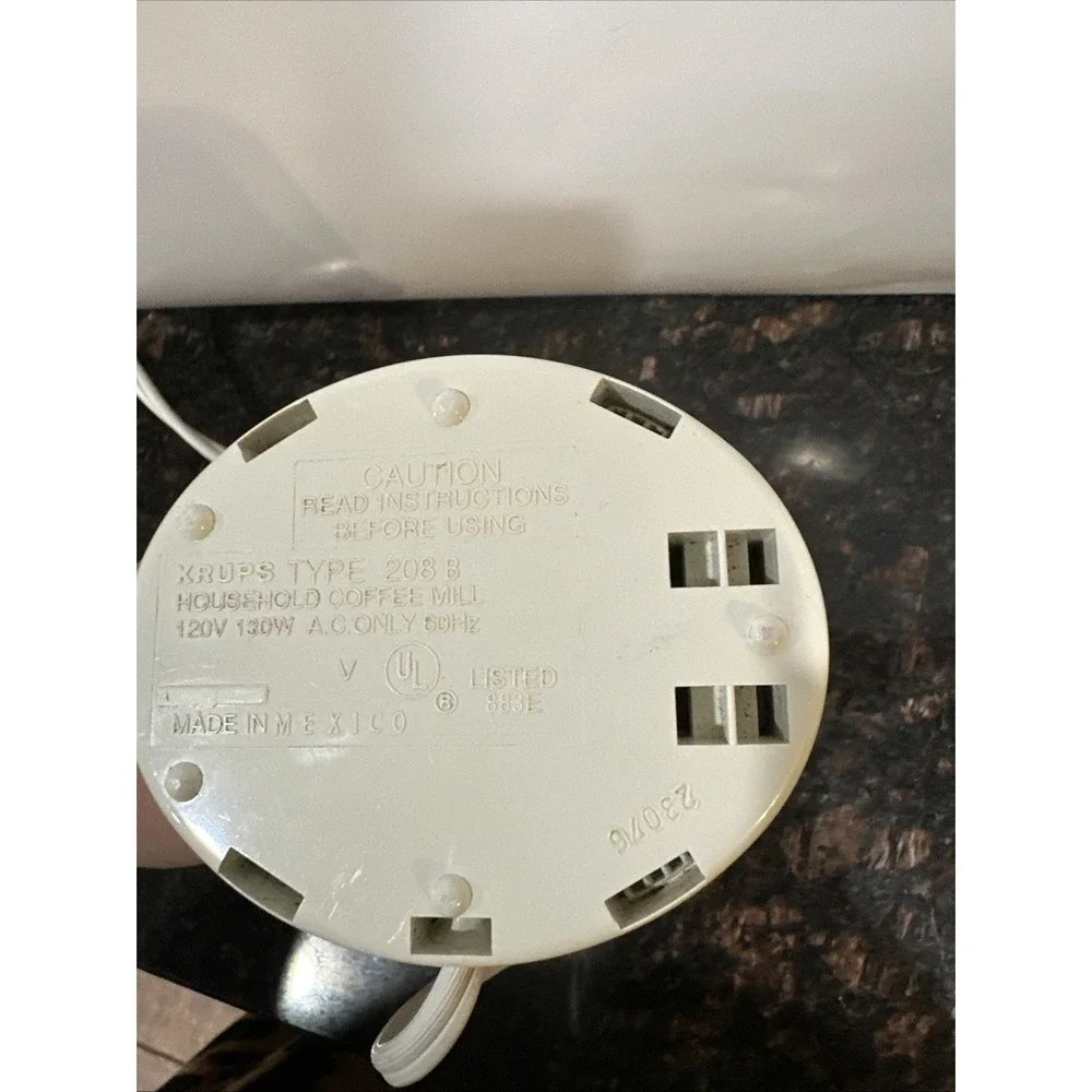 Krups Model 208 Electric Spice and Coffee Grinder With Stainless Steel Cutter